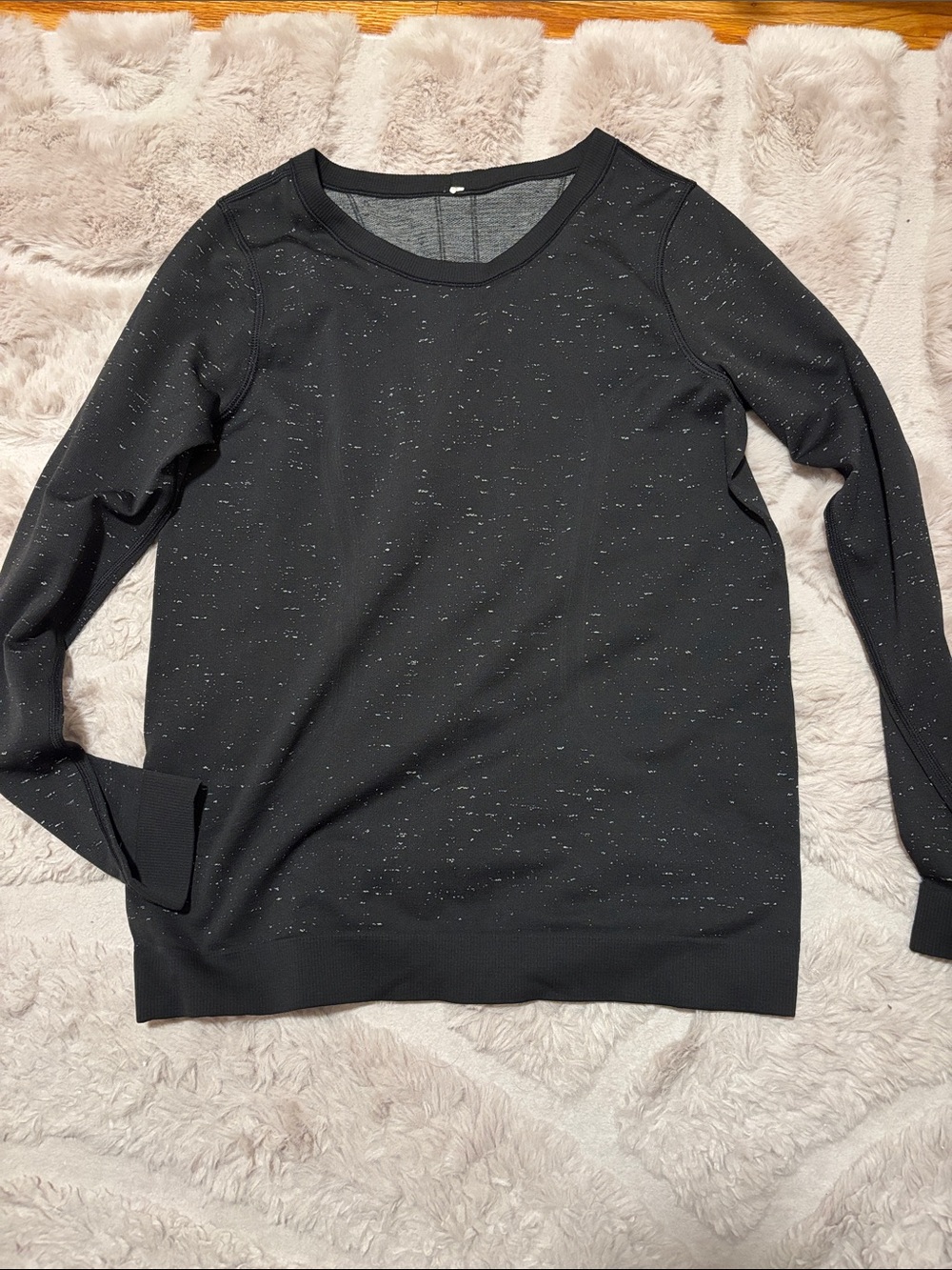 Lululemon Black Shifty Tech Sparkle Long-Sleeve Women's Top